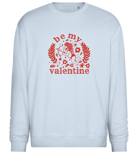 Be My Valentine Design  - Comfort Essential Unisex Sweater_CREAMY BLUE_front