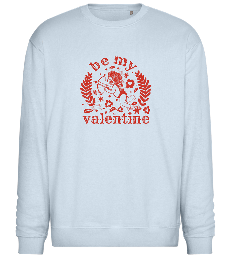 Be My Valentine Design  - Comfort Essential Unisex Sweater_CREAMY BLUE_front