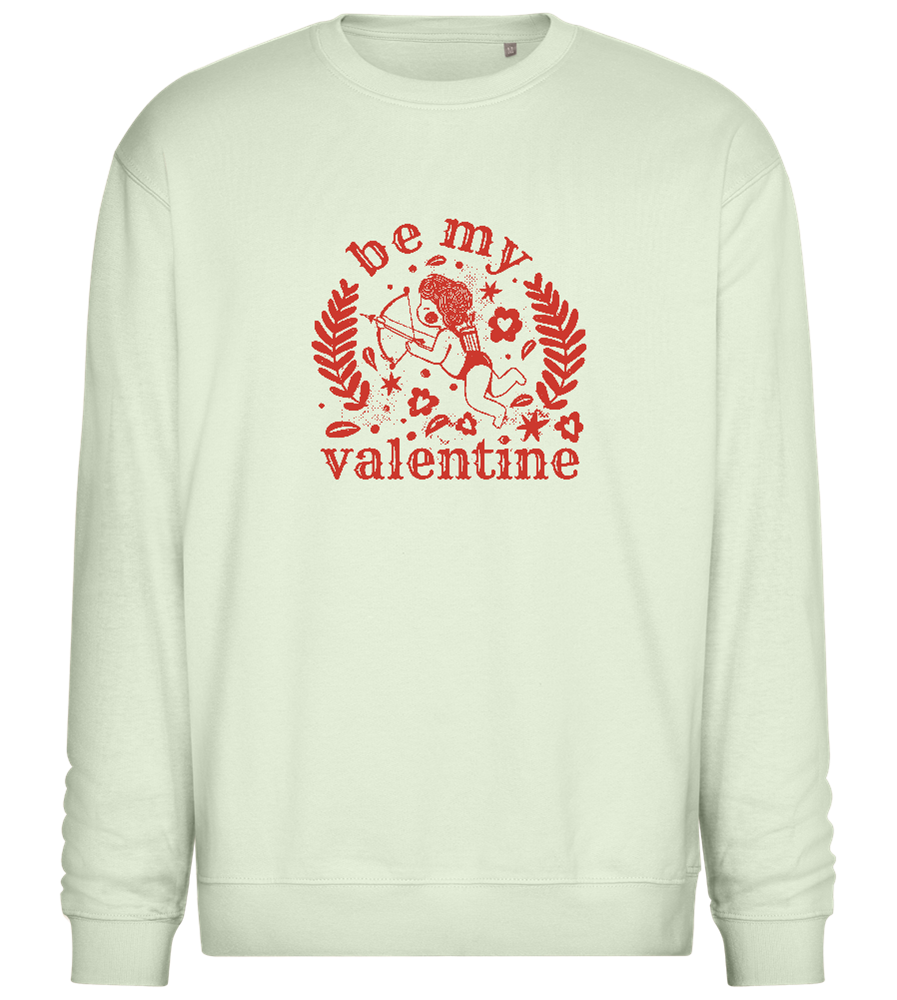 Be My Valentine Design  - Comfort Essential Unisex Sweater_CREAMY GREEN_front