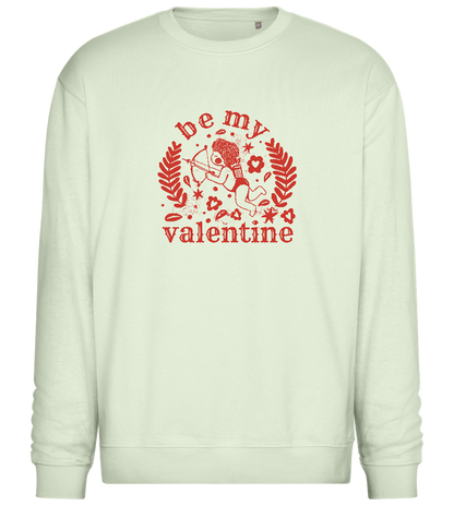 Be My Valentine Design  - Comfort Essential Unisex Sweater_CREAMY GREEN_front