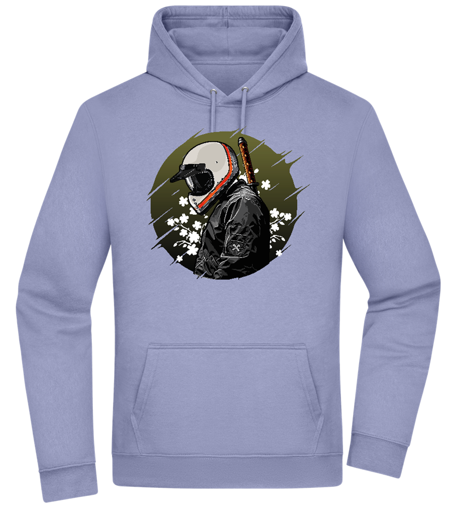 Samurai Bike Design - Premium Essential Unisex Hoodie_BLUE_front