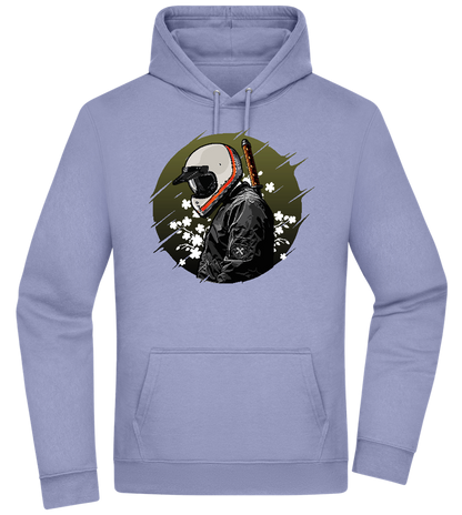 Samurai Bike Design - Premium Essential Unisex Hoodie_BLUE_front