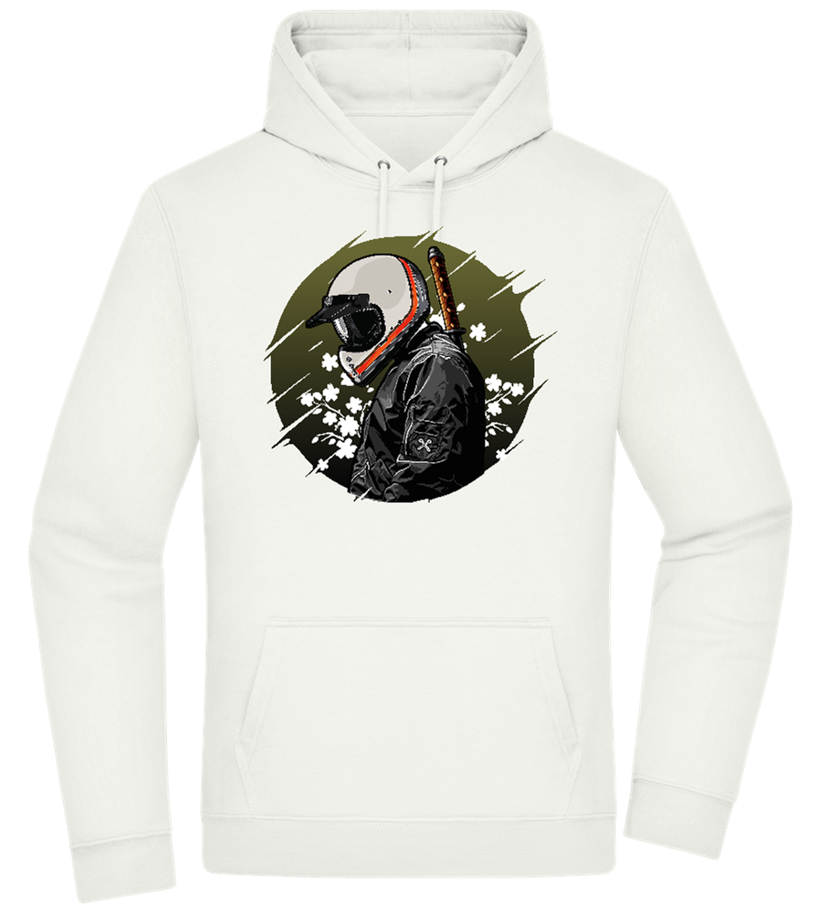 Samurai Bike Design - Premium Essential Unisex Hoodie_CREAMY GREEN_front