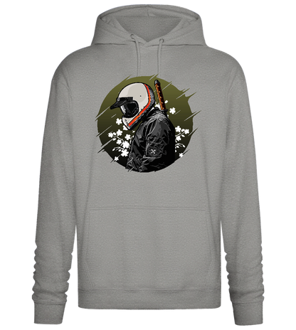 Samurai Bike Design - Premium Essential Unisex Hoodie_ORION GREY II_front