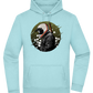 Samurai Bike Design - Premium Essential Unisex Hoodie_POOL BLUE_front