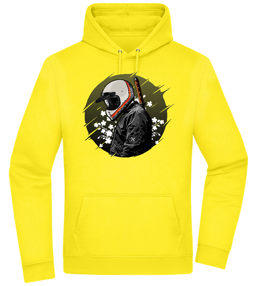 Samurai Bike Design - Premium Essential Unisex Hoodie_YELLOW_front