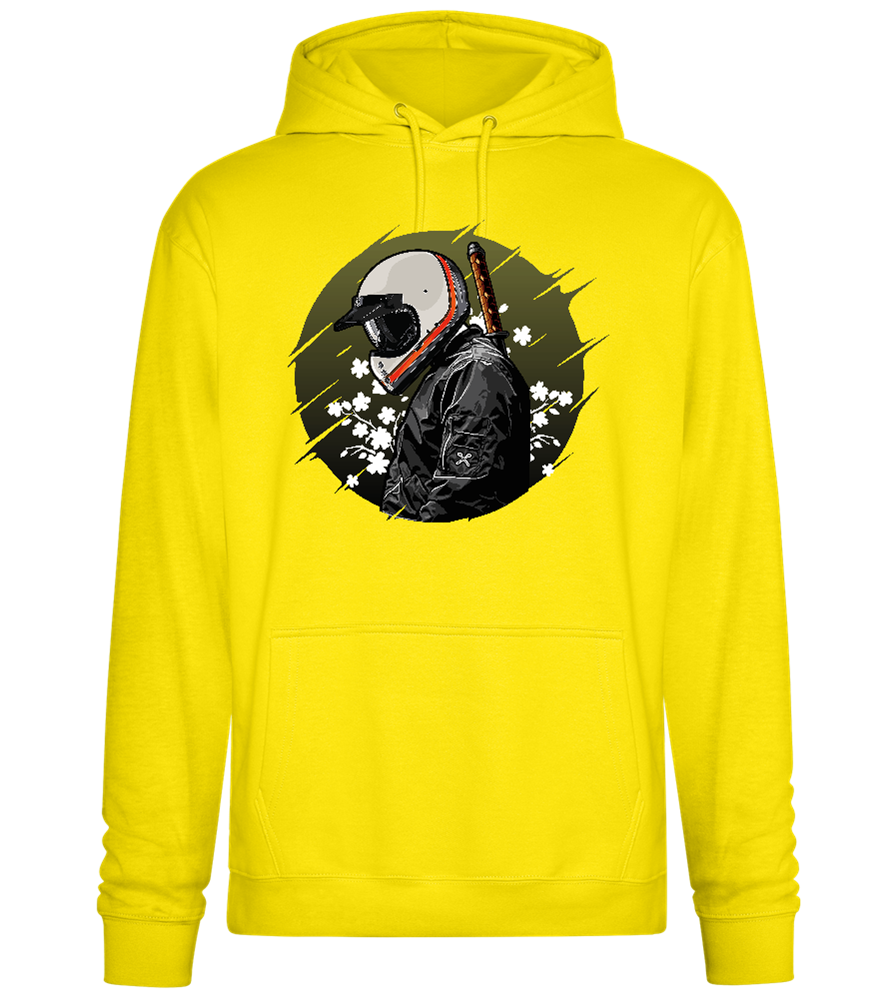 Samurai Bike Design - Premium Essential Unisex Hoodie_YELLOW_front