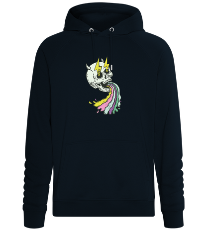 Rainbow Skull Thunders Design - Comfort unisex hoodie_BLACK_front