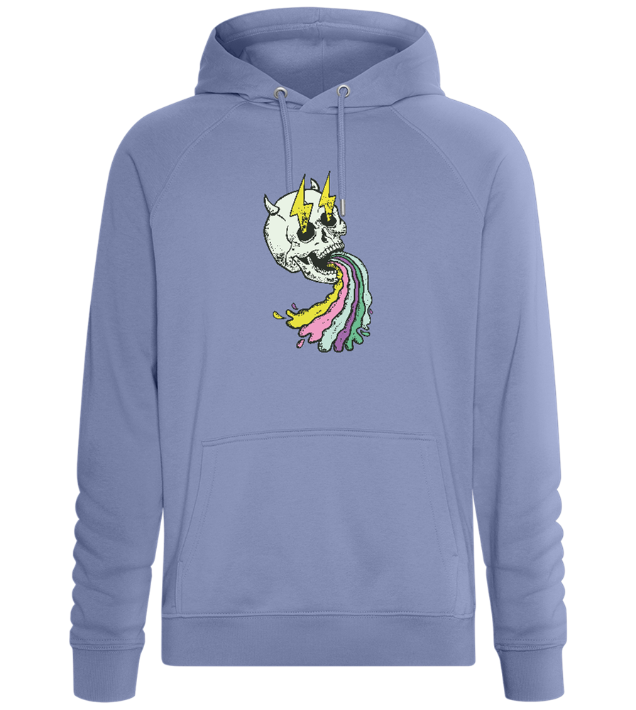 Rainbow Skull Thunders Design - Comfort unisex hoodie_BLUE_front