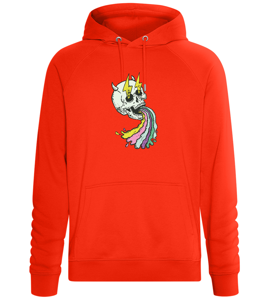 Rainbow Skull Thunders Design - Comfort unisex hoodie_BURNT ORANGE_front