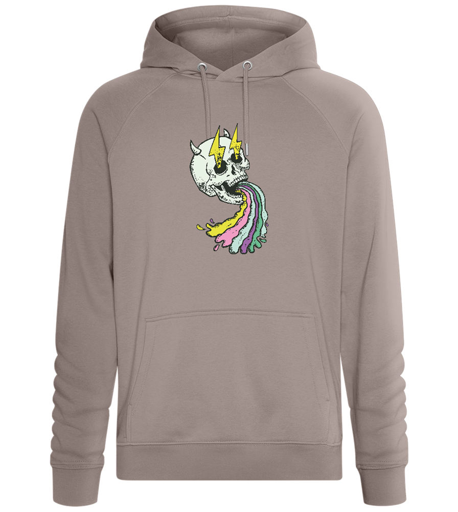 Rainbow Skull Thunders Design - Comfort unisex hoodie_CHARCOAL CHIN_front