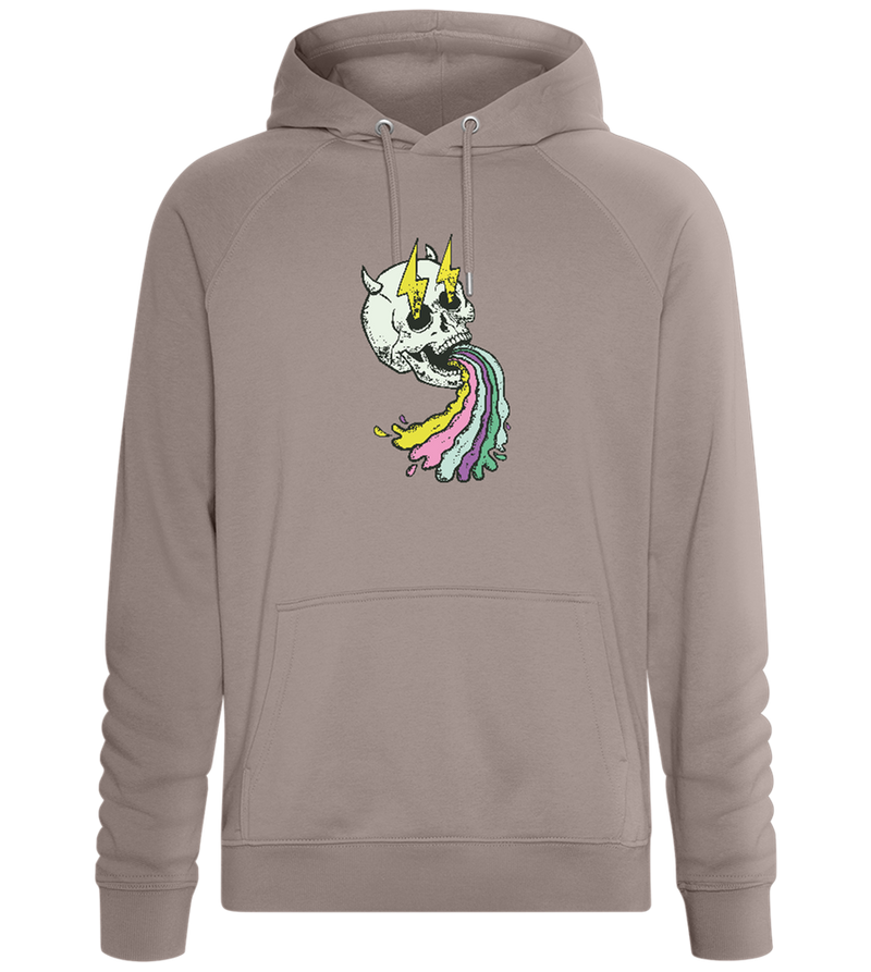 Rainbow Skull Thunders Design - Comfort unisex hoodie_CHARCOAL CHIN_front