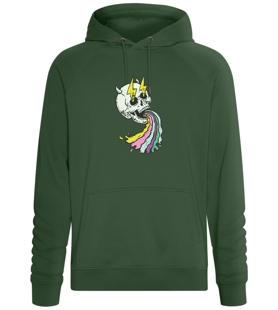 Rainbow Skull Thunders Design - Comfort unisex hoodie_GREEN BOTTLE_front