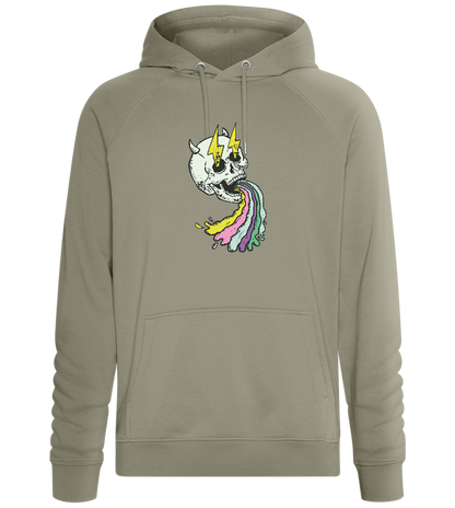 Rainbow Skull Thunders Design - Comfort unisex hoodie_KHAKI_front