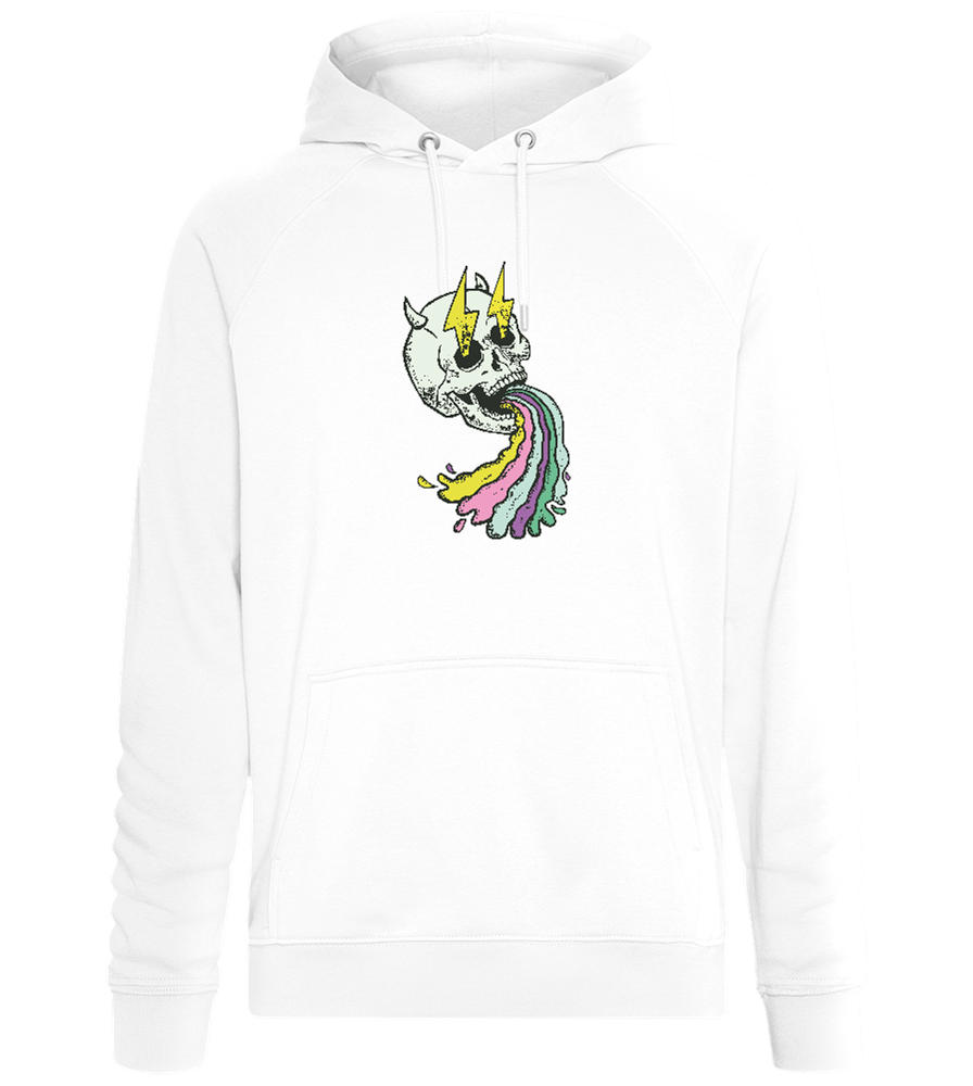 Rainbow Skull Thunders Design - Comfort unisex hoodie_WHITE_front