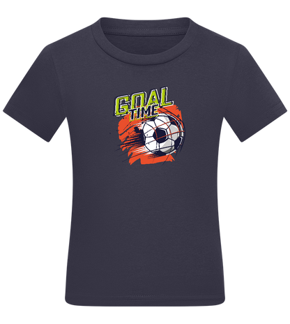 Goal Time Ball Design - Comfort kids fitted t-shirt_FRENCH NAVY_front