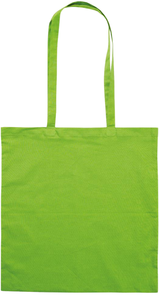 Zodiac Capricorn Design - Premium colored cotton tote bag_LIME_back