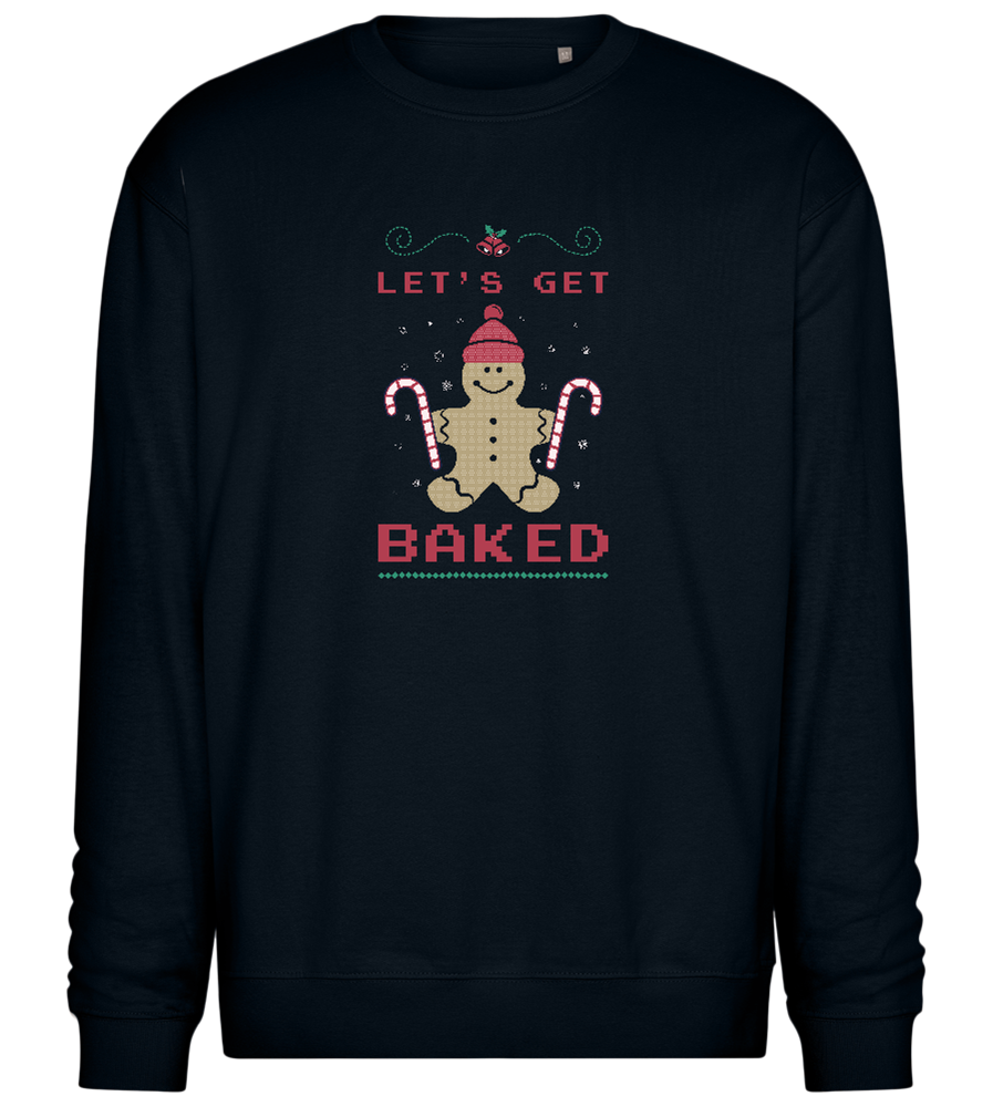 Let's Get Baked Design - Comfort Essential Unisex Sweater_BLACK_front