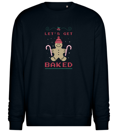 Let's Get Baked Design - Comfort Essential Unisex Sweater_BLACK_front