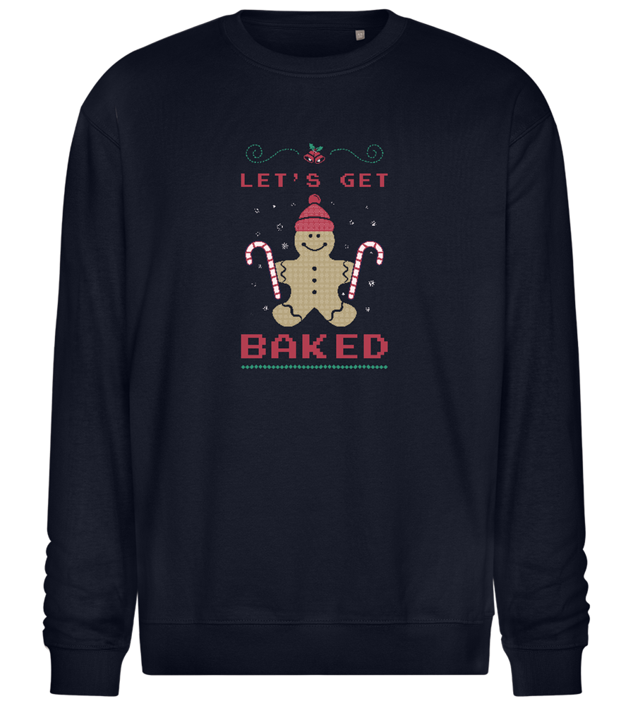 Let's Get Baked Design - Comfort Essential Unisex Sweater_FRENCH NAVY_front