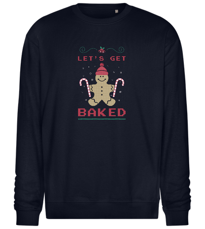 Let's Get Baked Design - Comfort Essential Unisex Sweater_FRENCH NAVY_front