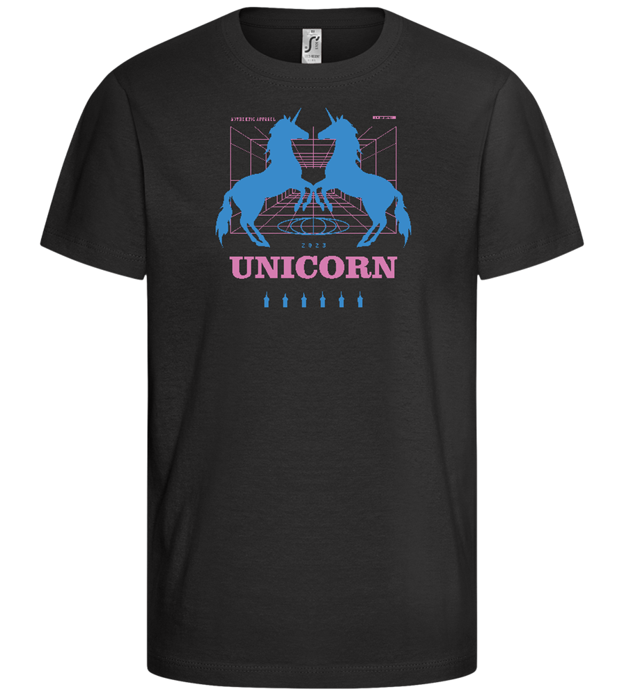 Limited Edition Unicorn Design - Comfort girls' t-shirt_DEEP BLACK_front