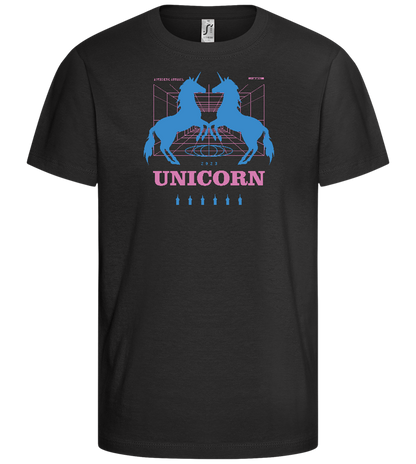 Limited Edition Unicorn Design - Comfort girls' t-shirt_DEEP BLACK_front