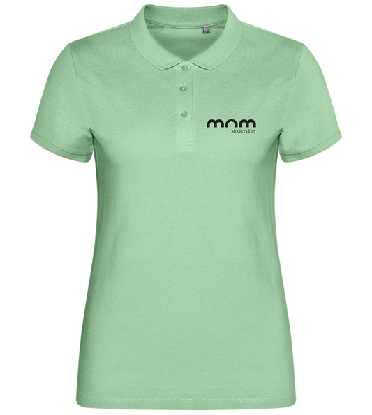 MOM Mothers Day Design - Comfort women's polo shirt_ICE GREEN_front