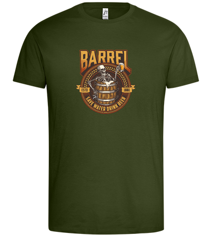 Barrel Save Water Drink Beer Design - Premium men's t-shirt_ARMY_front