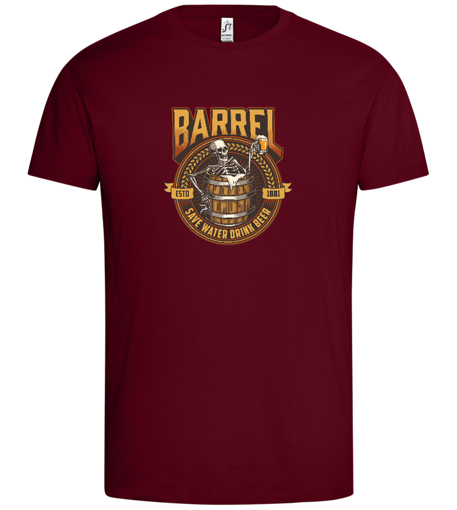 Barrel Save Water Drink Beer Design - Premium men's t-shirt_CHILE_front