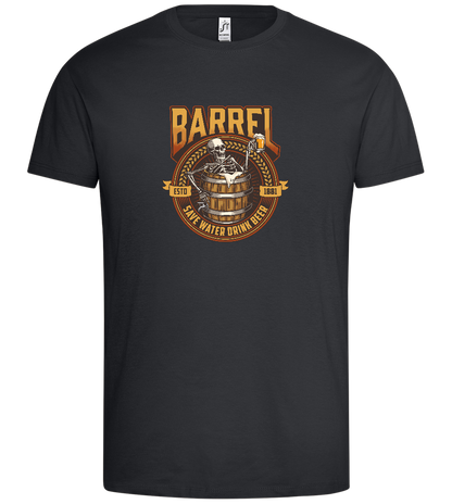 Barrel Save Water Drink Beer Design - Premium men's t-shirt_DARK GRAY_front