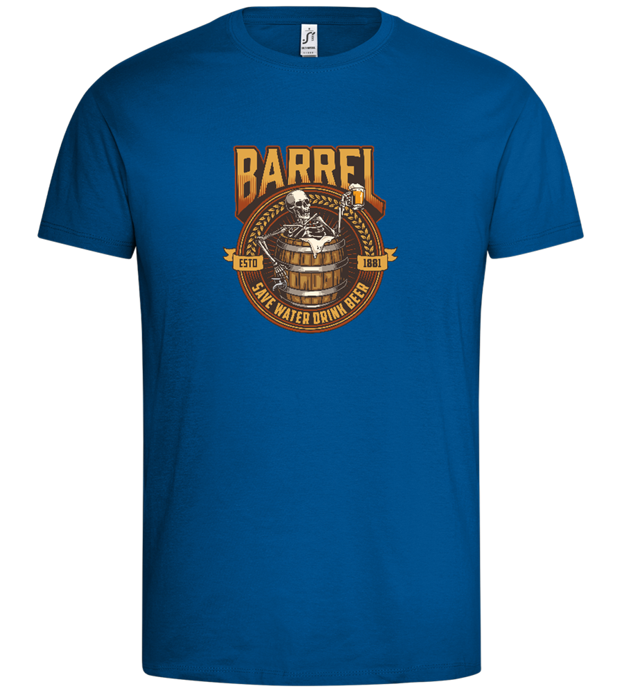 Barrel Save Water Drink Beer Design - Premium men's t-shirt_ROYAL_front