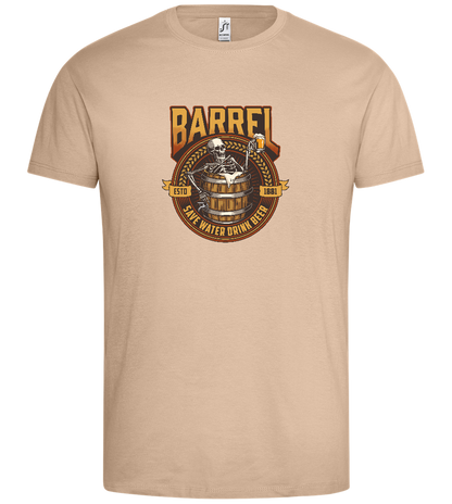 Barrel Save Water Drink Beer Design - Premium men's t-shirt_SAND_front