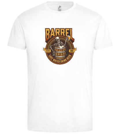 Barrel Save Water Drink Beer Design - Premium men's t-shirt_WHITE_front