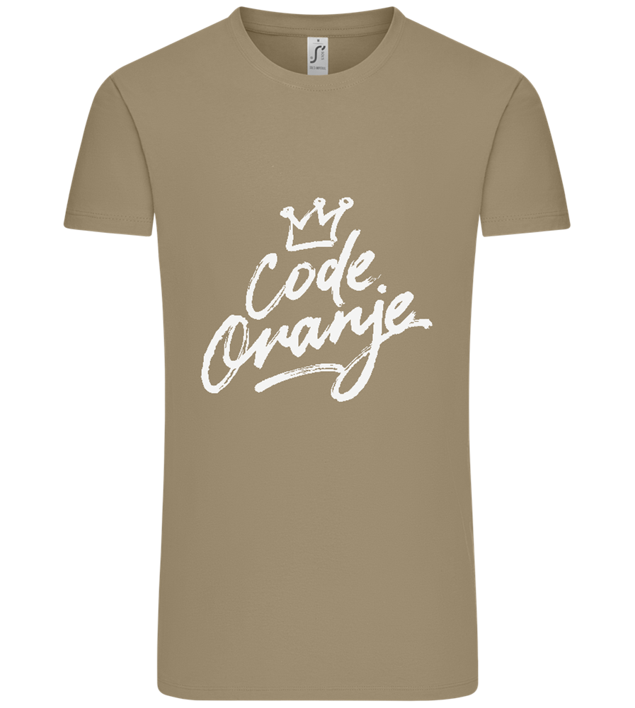 Code Oranje Kroontje Design - Comfort Unisex T-Shirt_KHAKI_front