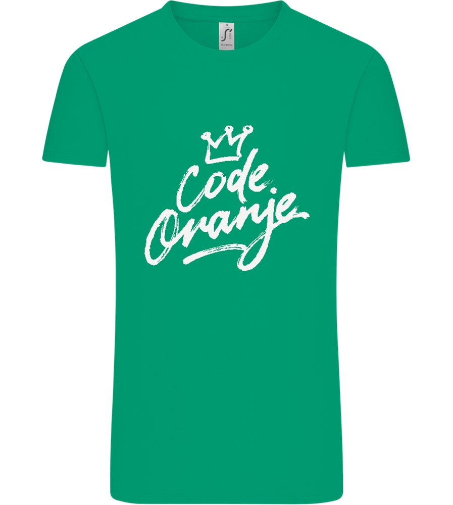 Code Oranje Kroontje Design - Comfort Unisex T-Shirt_SPRING GREEN_front