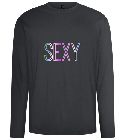 Sexy Design - Comfort men's long sleeve t-shirt_DARK GRAY_front