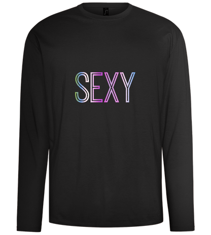 Sexy Design - Comfort men's long sleeve t-shirt_DEEP BLACK_front