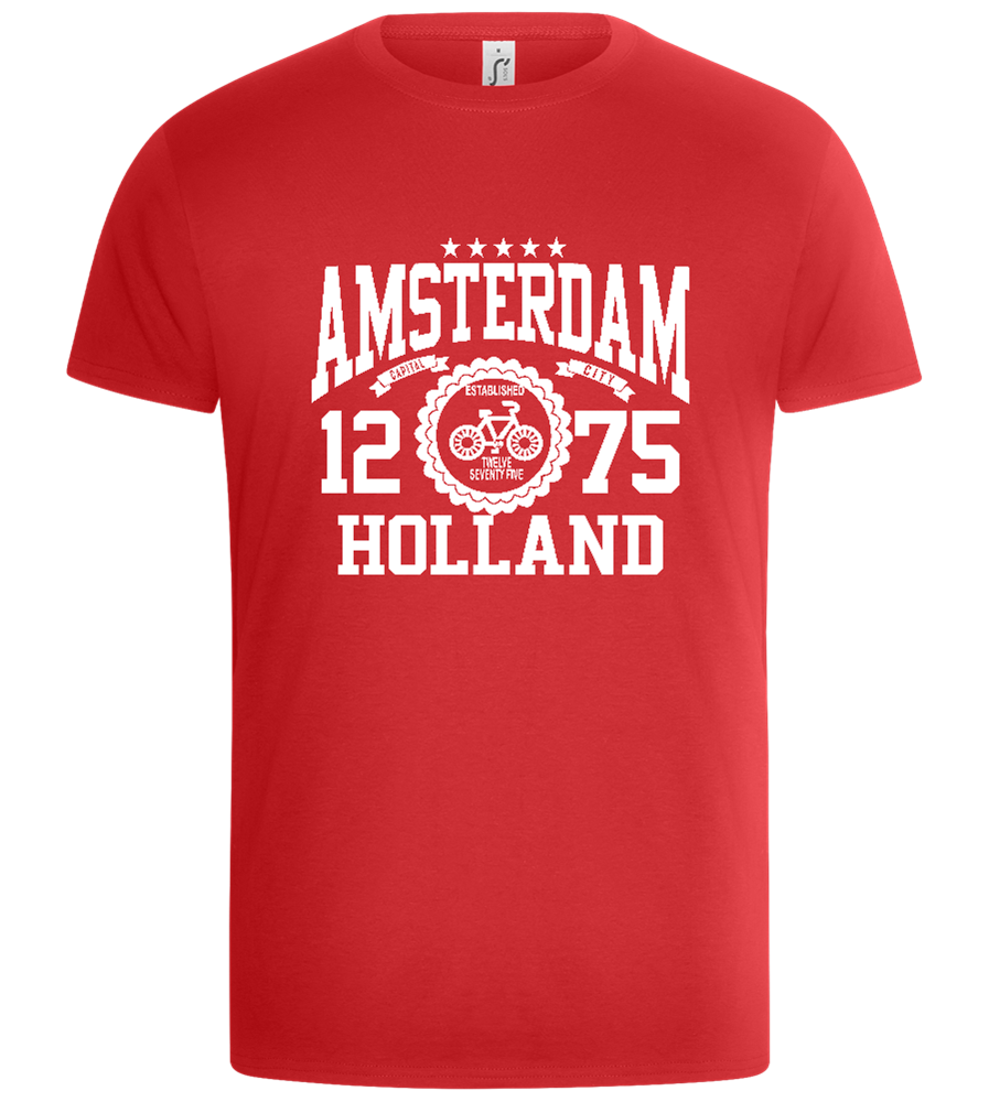 Amsterdam Capital City Design - Basic Unisex T-Shirt_RED_front