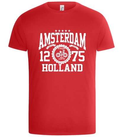 Amsterdam Capital City Design - Basic Unisex T-Shirt_RED_front