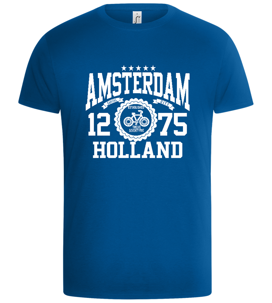 Amsterdam Capital City Design - Basic Unisex T-Shirt_ROYAL_front