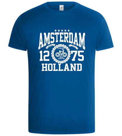 Amsterdam Capital City Design - Basic Unisex T-Shirt_ROYAL_front