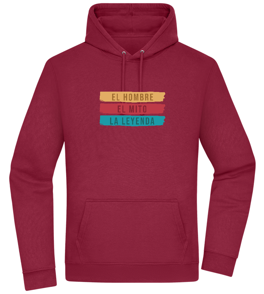 The Man The Myth The Legend Design - Premium Essential Unisex Hoodie_BORDEAUX_front