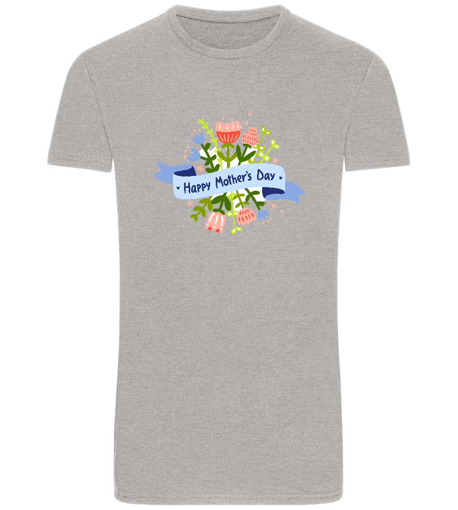 Mother's Day Flowers Design - Basic Unisex T-Shirt_ORION GREY_front