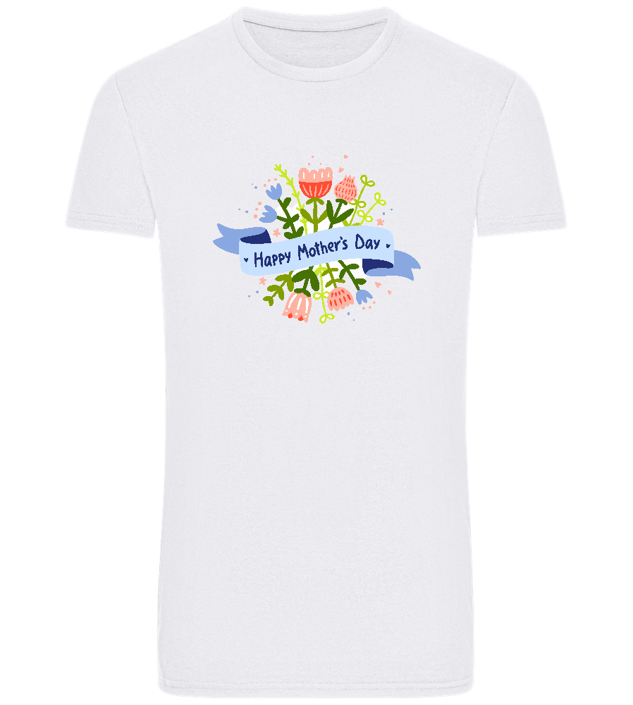Mother's Day Flowers Design - Basic Unisex T-Shirt_WHITE_front