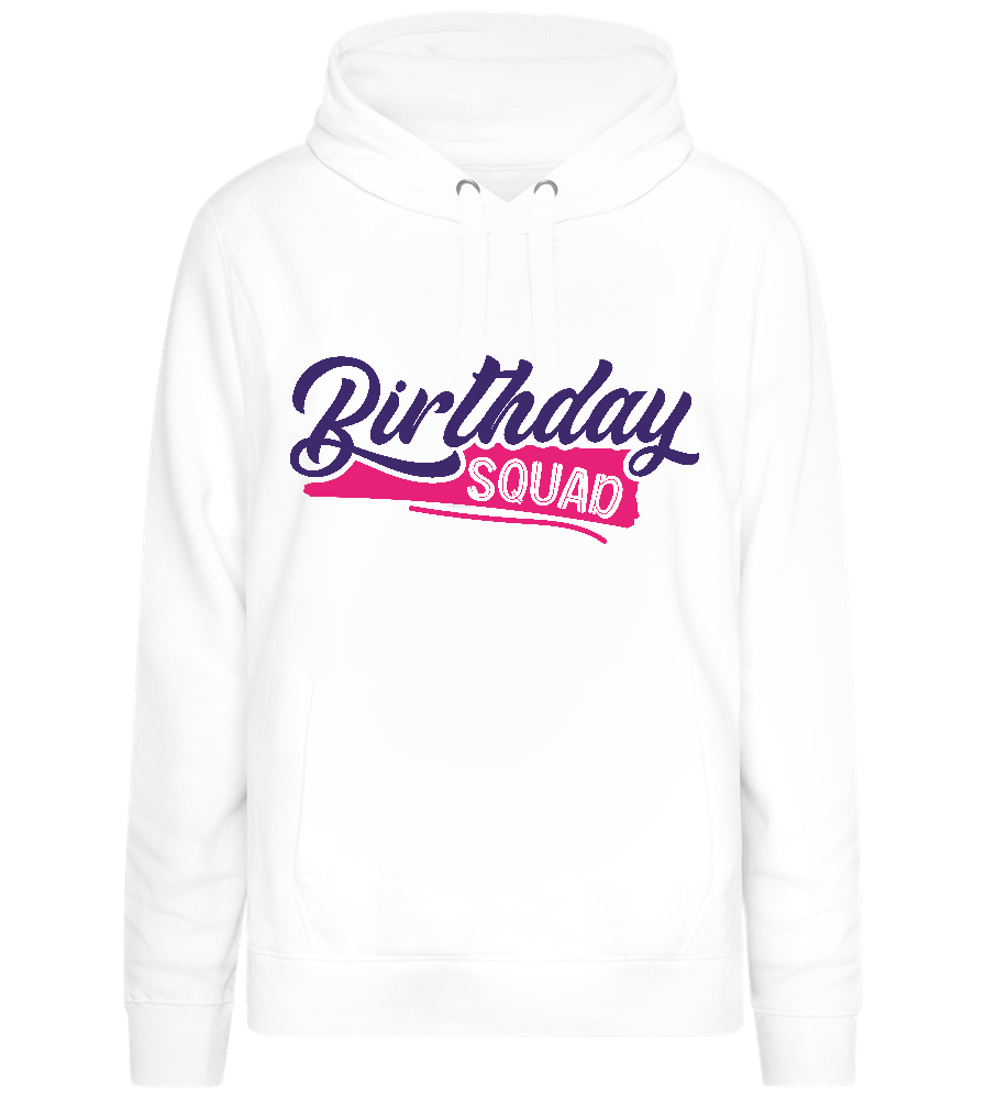 Girly Birthday Squad Design - Premium women's hoodie_WHITE_front