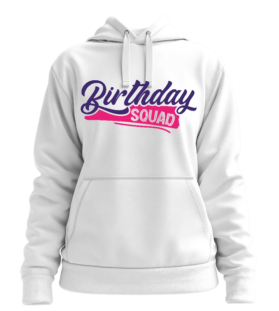 Girly Birthday Squad Design - Premium women's hoodie_WHITE_front