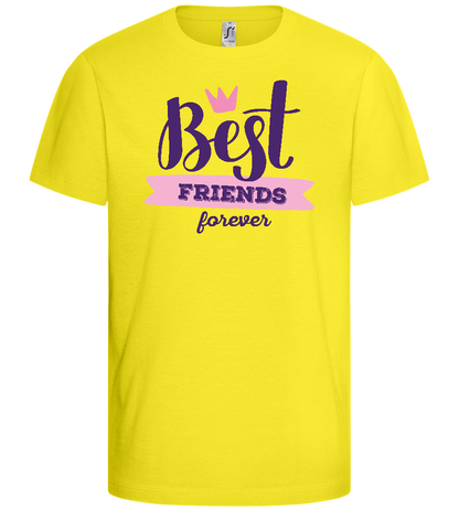 BFF Crown Design - Basic kids t-shirt_LEMON_front