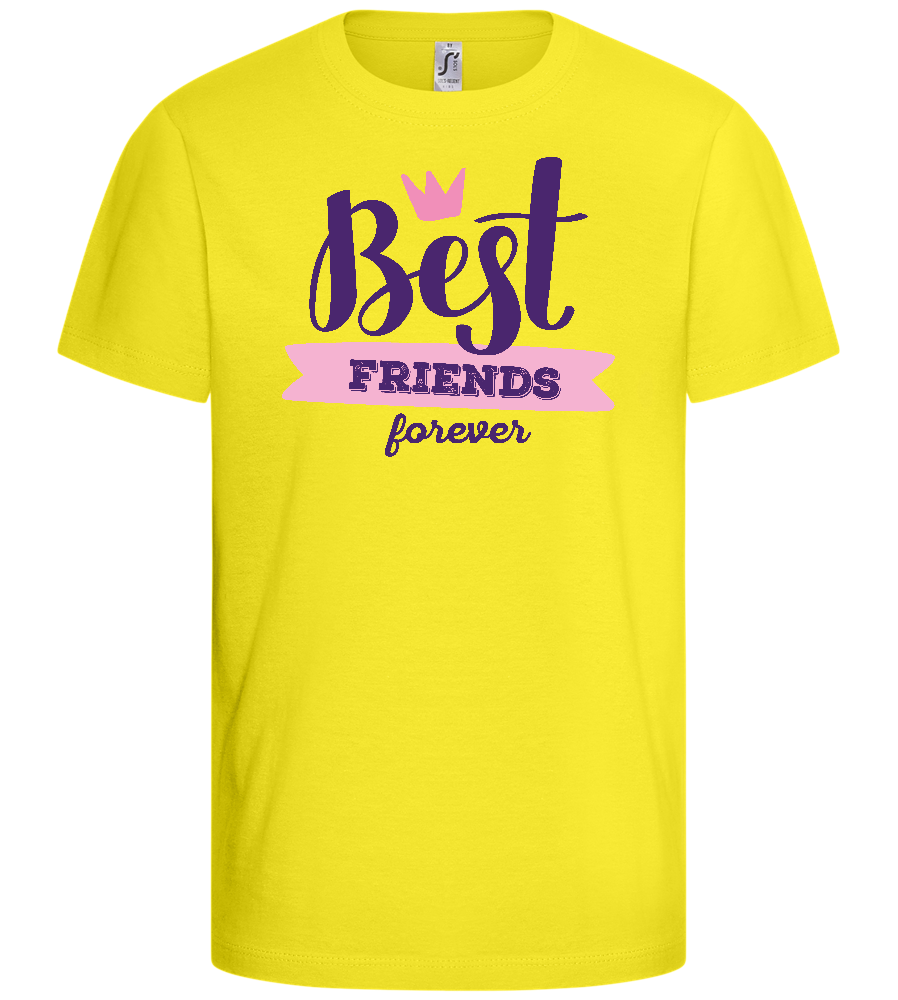 BFF Crown Design - Basic kids t-shirt_LEMON_front