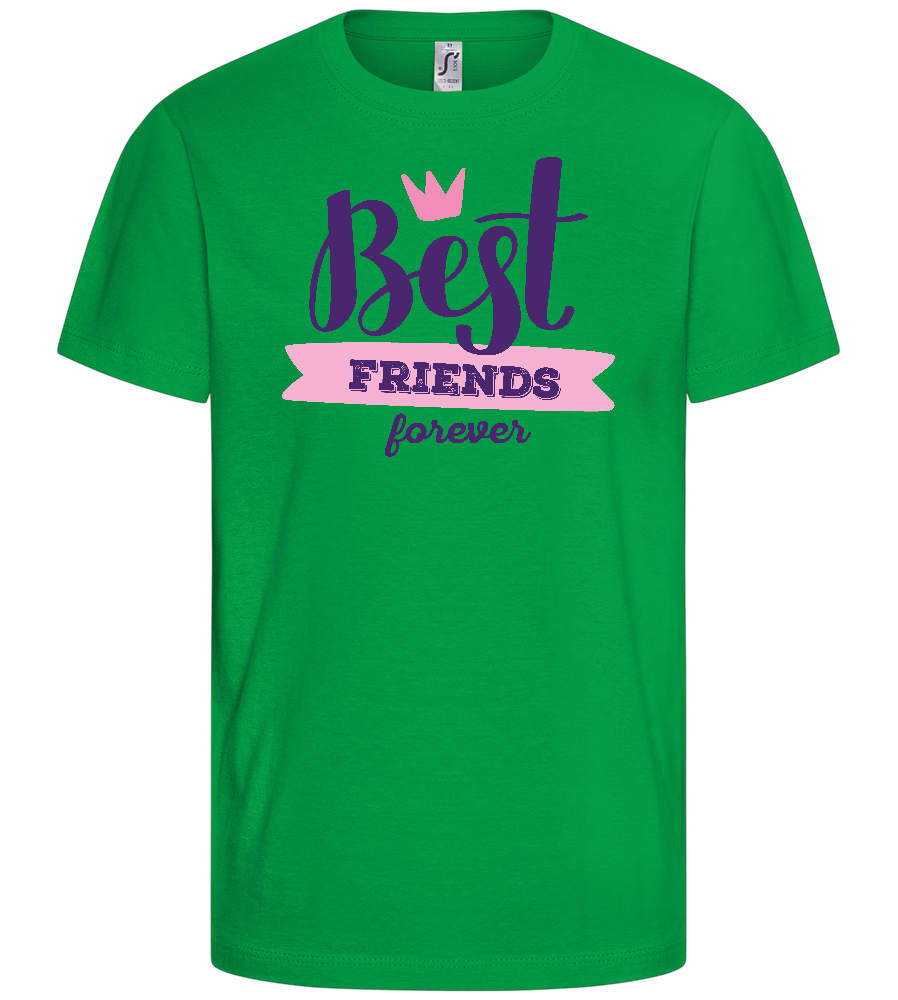 BFF Crown Design - Basic kids t-shirt_MEADOW GREEN_front